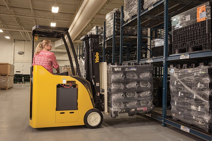 Electric Three Wheel Stand Up Forklift Truck