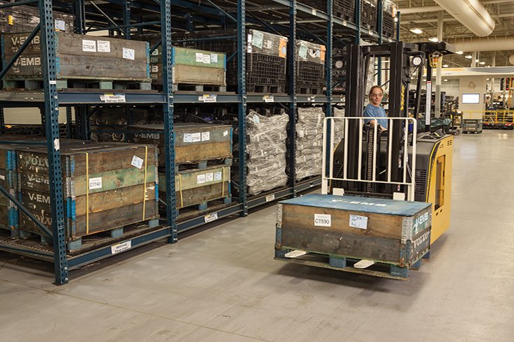 Electric Three Wheel Stand Up Forklift Truck