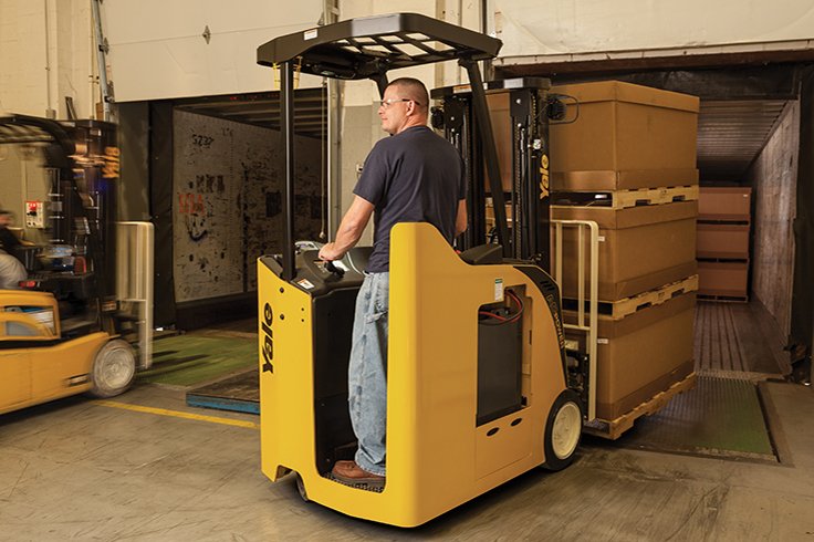 Electric Three Wheel Stand Up Forklift Truck