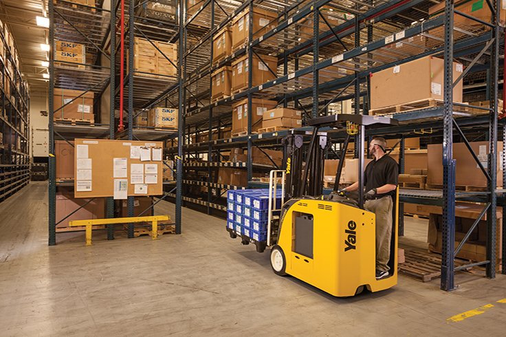 Electric Three Wheel Stand Up Forklift Truck